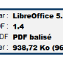 Poids du PDF hybride généré à partir d'un document Writer